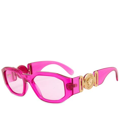 versace eyeglasses metal pink|Versace pink sunglasses for women.